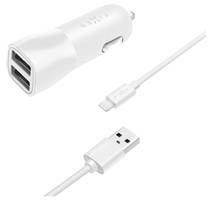 FIXED Nab+USB-C kab.,2xUSB, 15W, bílá 