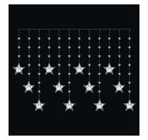 EMOS LED vánoční závěs – hvězdy, 170x85 cm, 3x AA, venkovní i vnitřní, studená bílá, časovač