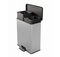 Curver Odpadkový koš Curver Deco Bin Duo 26l + 26l stříbrný