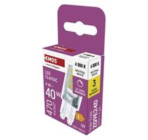 EMOS LED žárovka Classic JC / G9 / 4,2 W (40 W) / 470 lm / neutrální bílá / stmívatelná