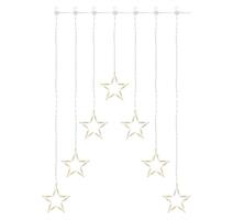 EMOS LED vánoční závěs – 7 hvězd, 67x125 cm, vnitřní, teplá bílá