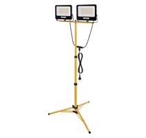 EMOS Lighting LED reflektor GLARO, 2×100W + trojnožka, černý, neutrální bílá
