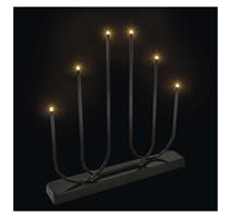 EMOS LED svícen kovový bílý, 40 cm, 2x AA, vnitřní, teplá bílá