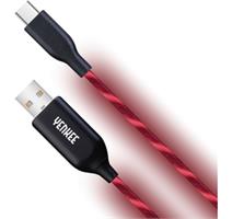 YENKEE YCU 341 RD LED USB C kabel / 1m