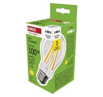 EMOS LED žárovka Filament A60 / E27 / 10,5 W (100 W) / 1521 lm / neutrální bílá