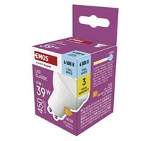 EMOS LED žárovka Classic MR16 bílá / GU10 / 4 W (39 W) / 450 lm / studená bílá