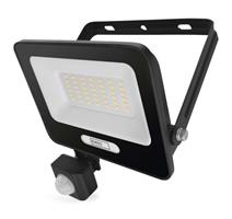 EMOS LED reflektor GLARO s pohybovým čidlem, 30 W, černý, IP54, 3000 lm, neutrální bílá