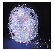 EMOS LED nano řetěz na cívce, stříbrný, 9,6 m, venkovní i vnitřní, multicolor, časovač