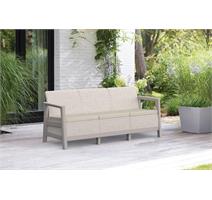 Keter Zahradní nábytek Keter Scandi tříedadlová pohovka béžovo šedá