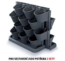 Prosperplast Květináč Prosperplast CASCADE GARDEN sada vertikálních květináčů antracit