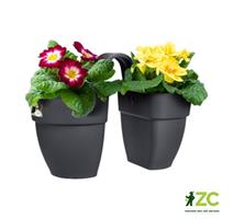 Květináč Vibia Campana Flower Twin - anthracite 21 cm 