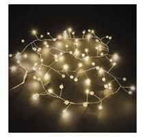 EMOS LED girlanda – perly, 1,2 m, 3x AA, vnitřní, teplá bílá, časovač