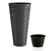 Prosperplast Květináč Prosperplast SAND SLIM antracit 29,6 cm 